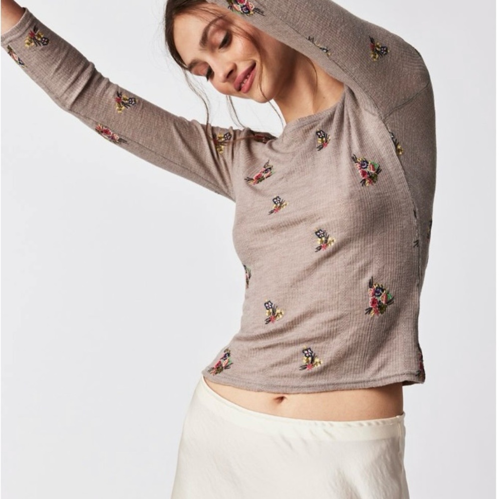 Free People-Like New-Sweetest Treat Tee, Vintage Combo, Sz M-runs small, Worn 1x